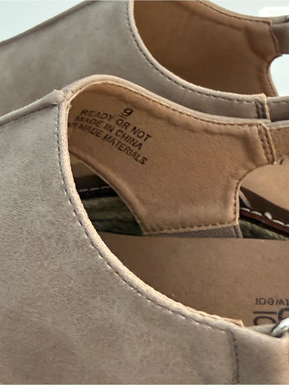 Corkys taupe Open-Toe Espadrille Wedge Sandals Brand New Sz9 - Picture 4 of 5